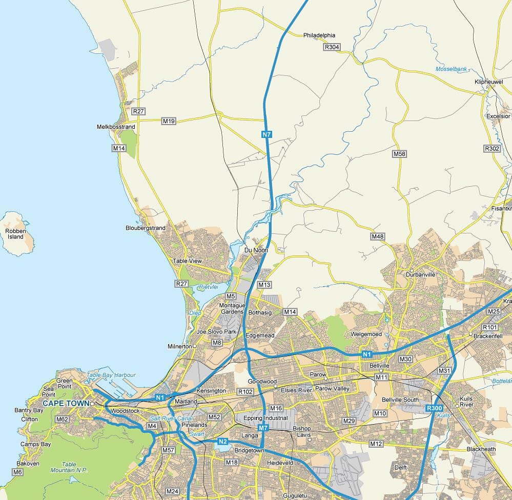 карта на dunoon Кејп Таун