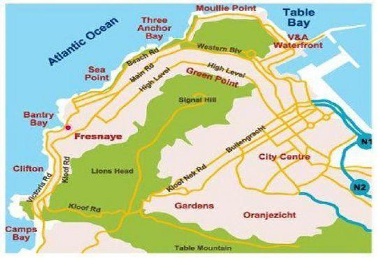 карта на bantry bay Кејп Таун