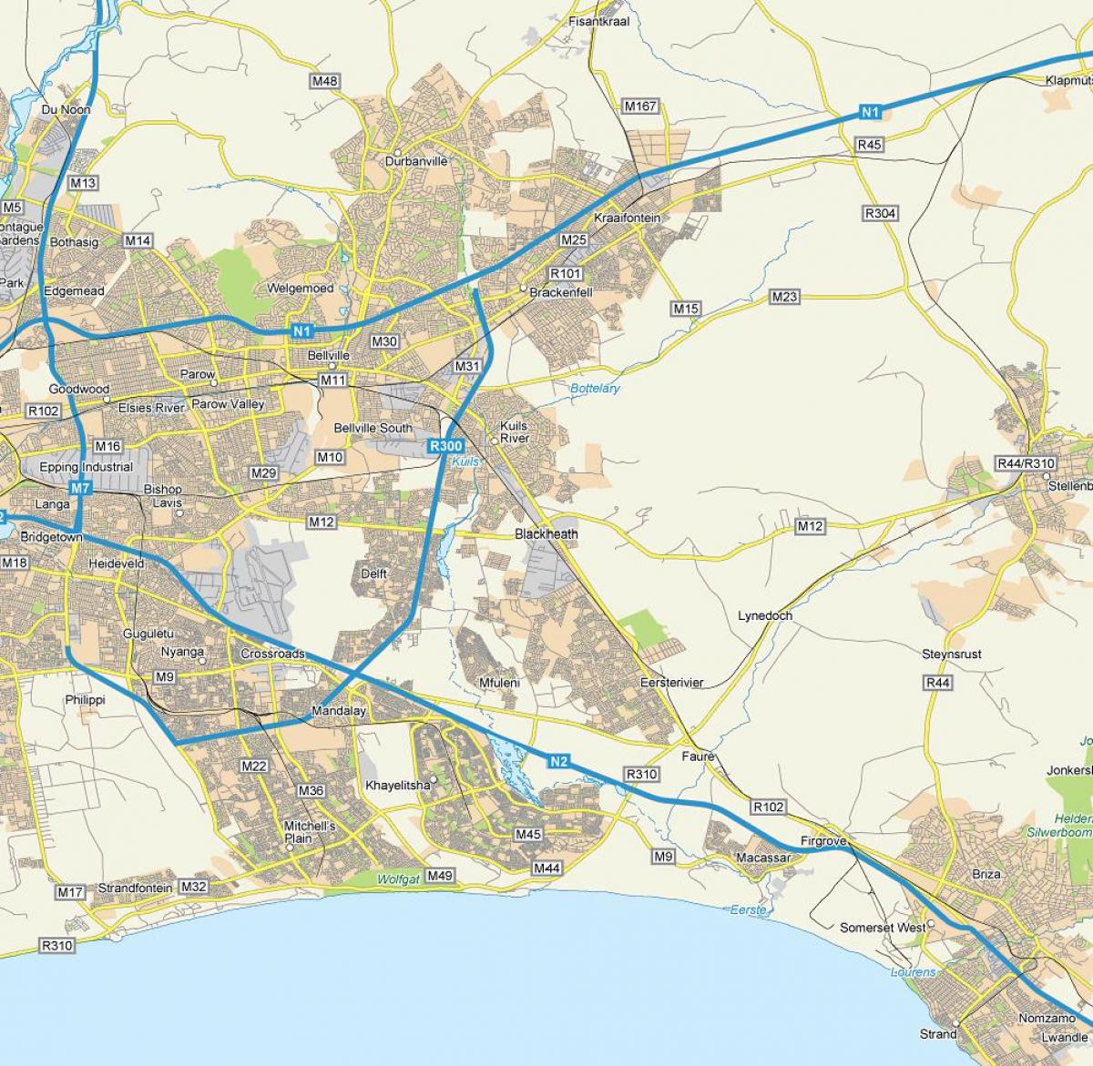 карта на blackheath Кејп Таун