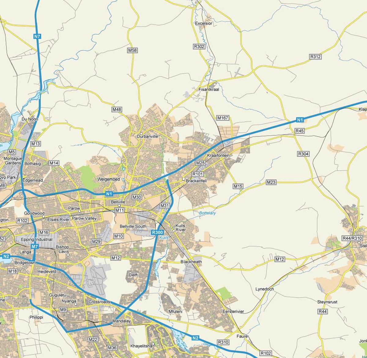 карта на brackenfell Кејп Таун