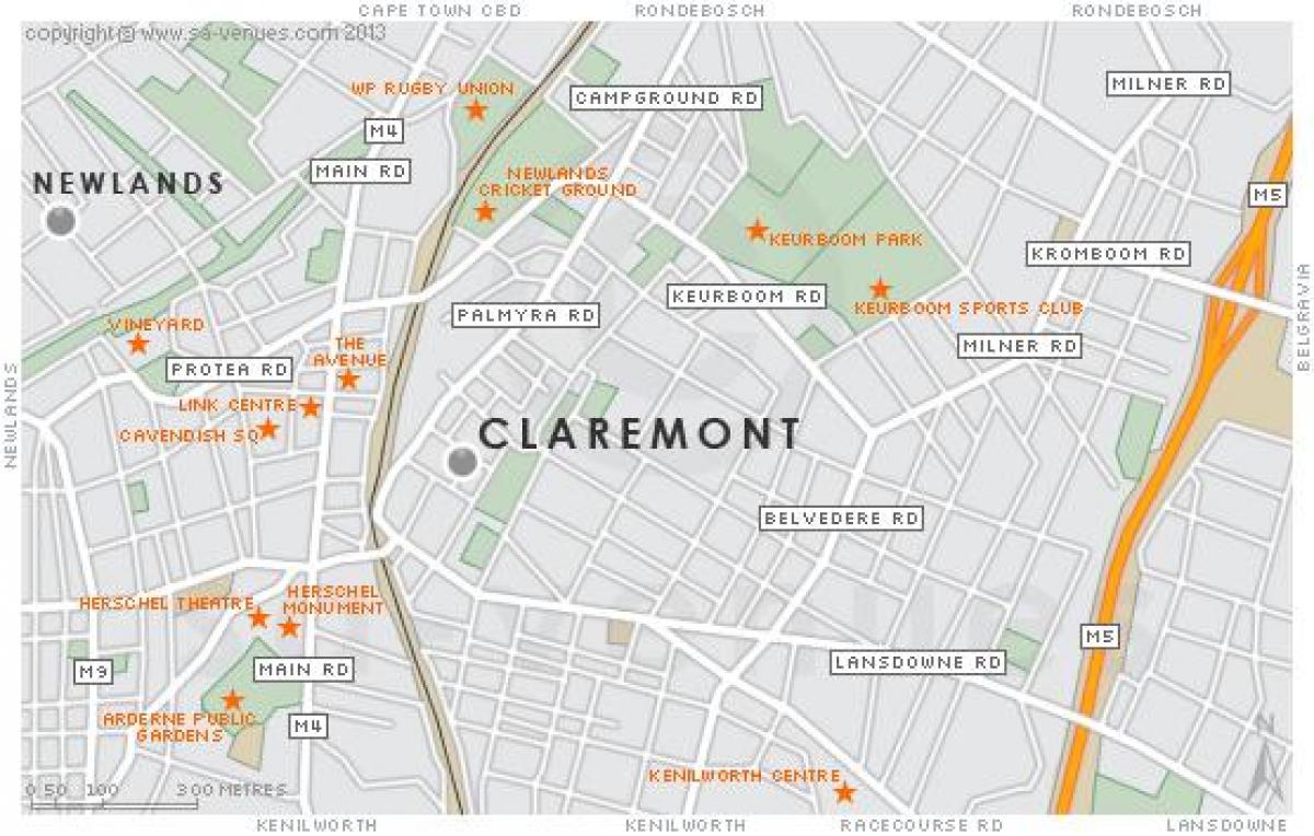 мапата claremont Кејп Таун