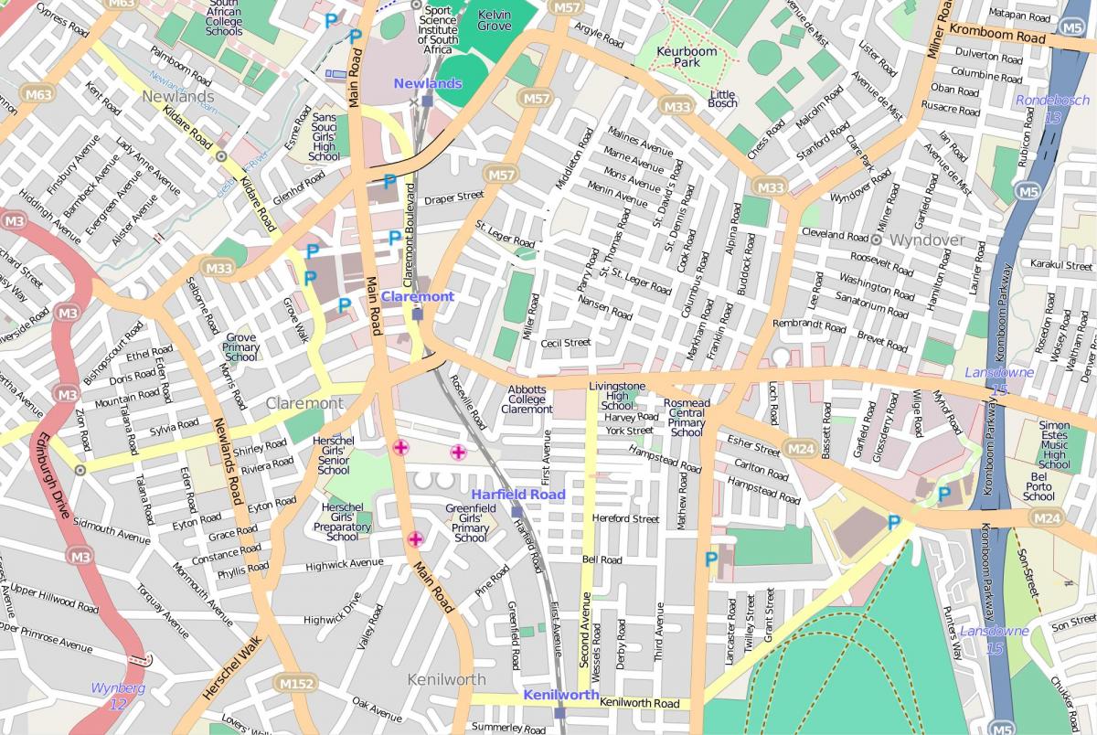 карта на lansdowne Кејп Таун