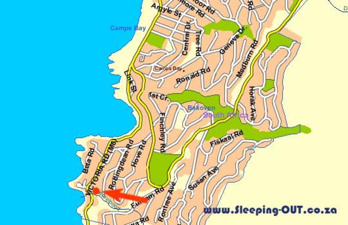 карта на океанот погледни Кејп Таун