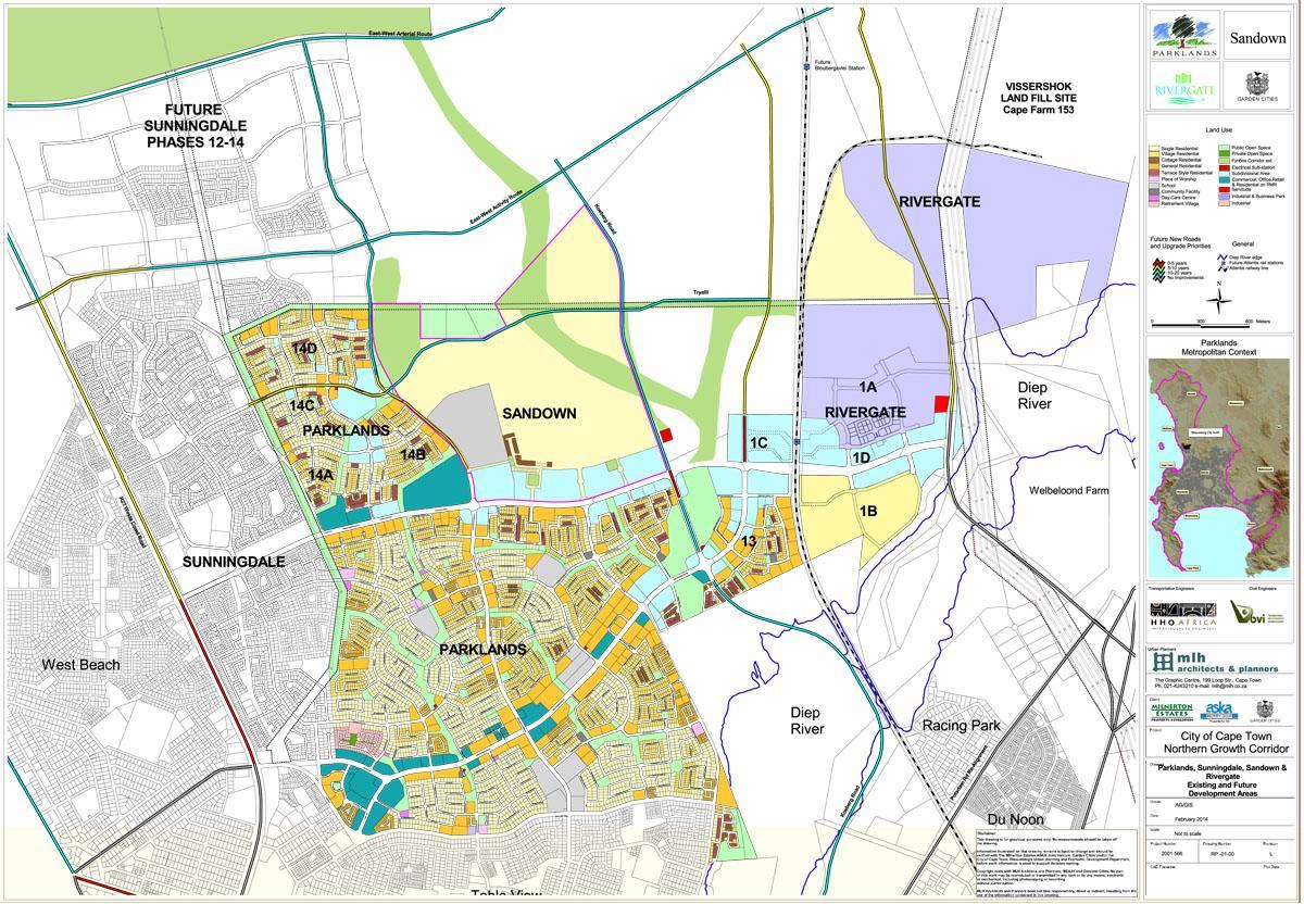 карта на parklands Кејп Таун 