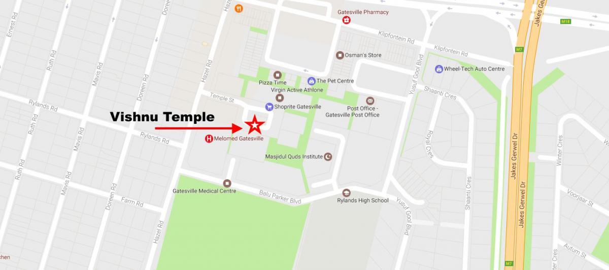 карта на rylands Кејп Таун