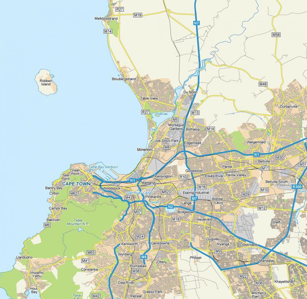карта на milnerton и околината