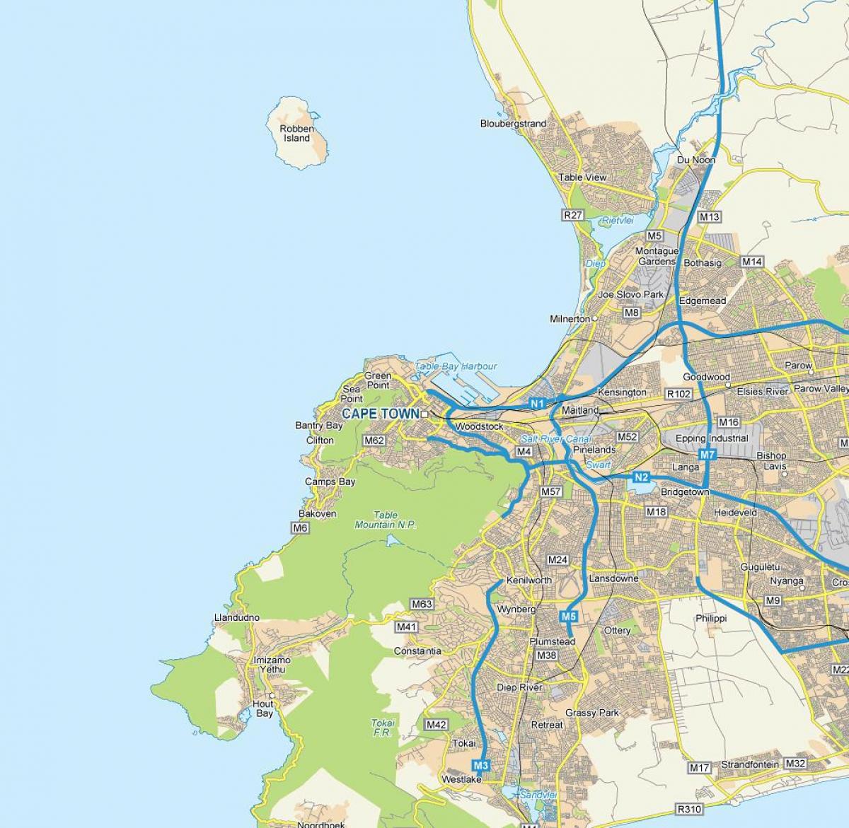 карта на capetown