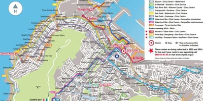Карта на златен стрелката автобус пат