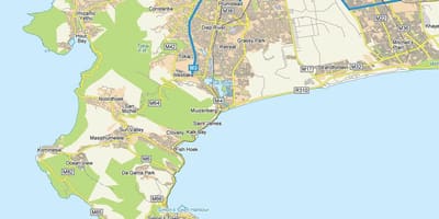 Карта на muizenberg Кејп Таун