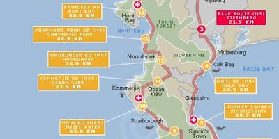 Карта на кејп аргус пат