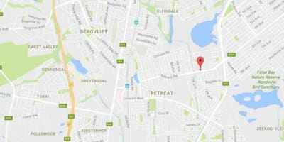 Карта на bergvliet Кејп Таун