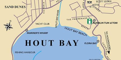 Карта на hout bay мапата Кејп Таун