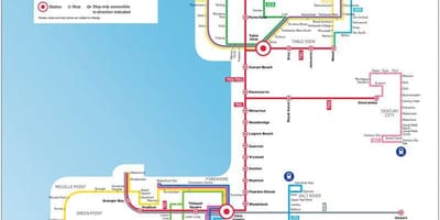 Myciti автобус на маршрутата на мапата