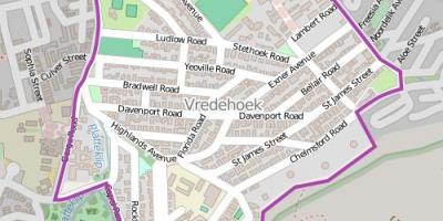 Карта на vredehoek Кејп Таун