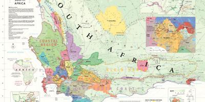 Карта на franschhoek винарски визби