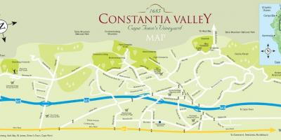 Карта на constantia Кејп Таун